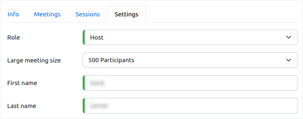 User Settings