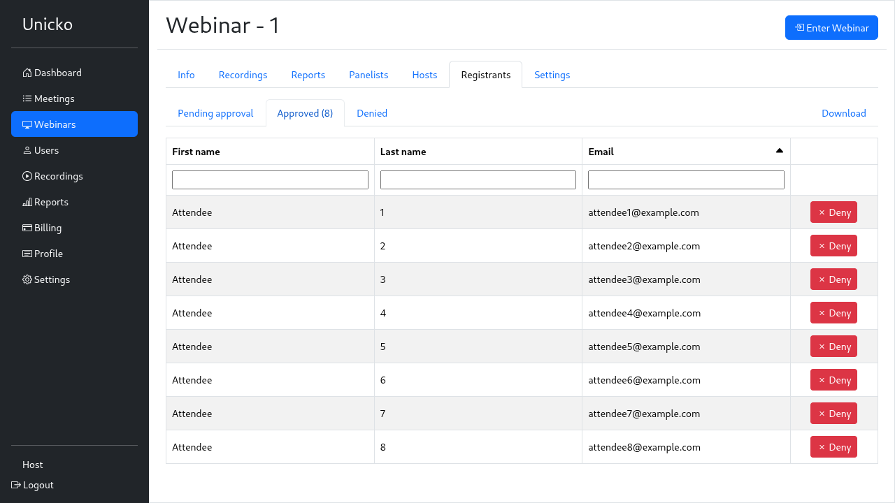webinar registrants
