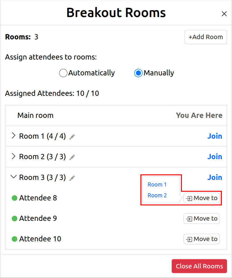 Move Participant To New Breakout Room