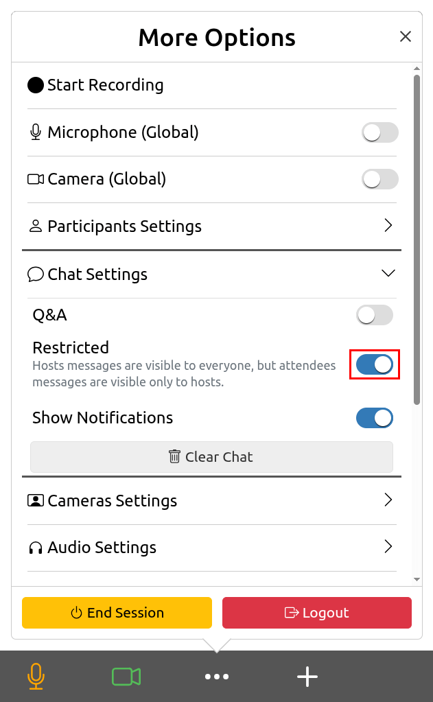 Restricted Chat