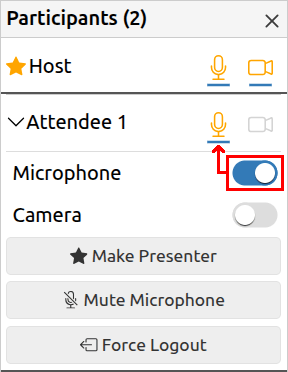 Attendee Permissions