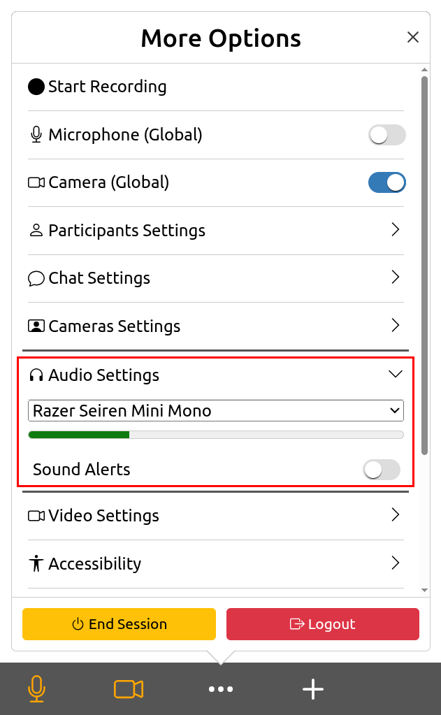 Audio Settings