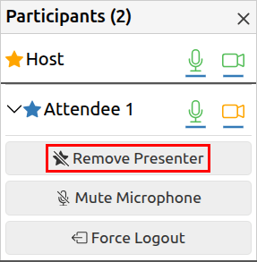 Remove Presnter