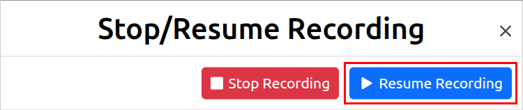Resume Recording