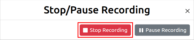 Stop Recording