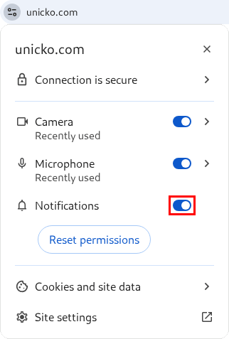 chrome notifications settings