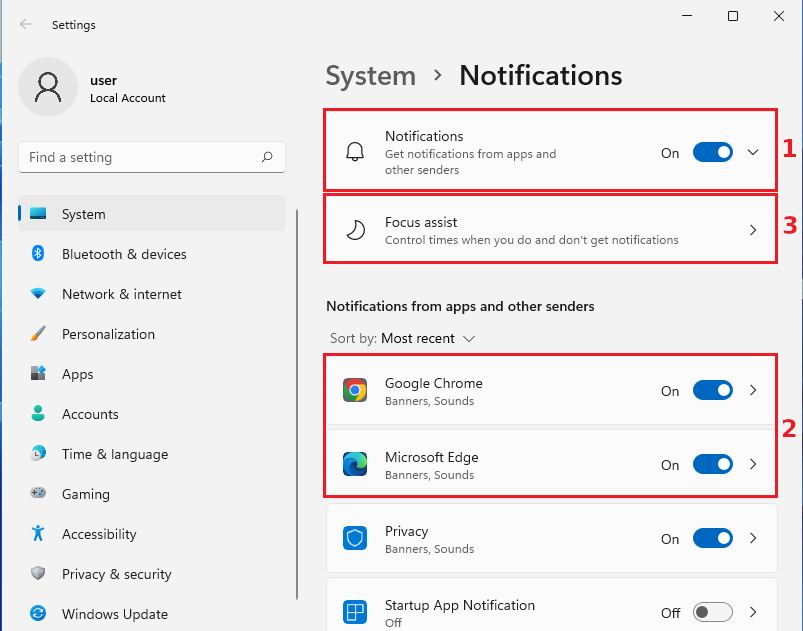 windows notifications
