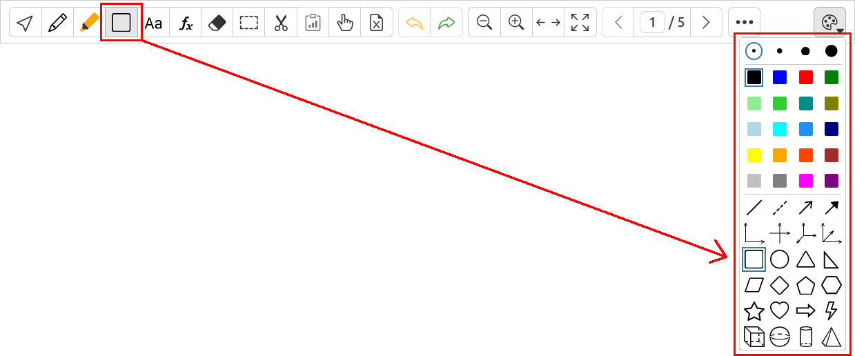 Toolbar Shapes