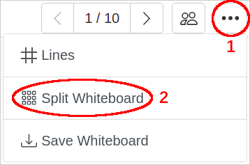 split whiteboard