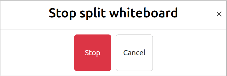 Split Whiteboard Stop