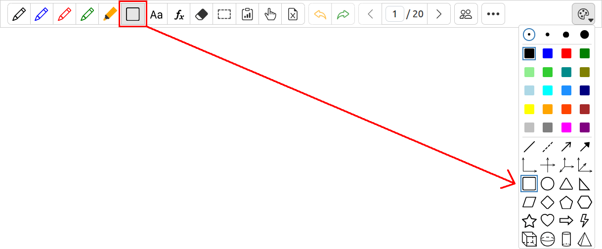 Toolbar Shapes