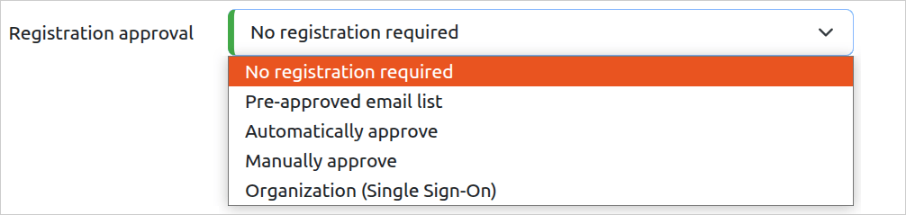 Meeting Registration Approval